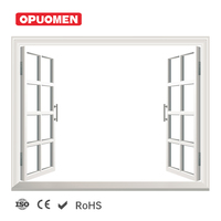 Columpio moderno estilo abierto dormitorios ventanas abatibles doble acristalamiento PVC/UPVC vidrio Acero inoxidable pantalla red plástico al por mayor