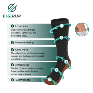 Energup-جوارب رجالي صيدي للركبة لمرض السكري, ملابس صيفية/من صانعي القطع الأصلية بسعر الجملة أبيض فضفاض رطب فتل مسلم باكستان رجالي من الخيزران للركبة - Product Image 1