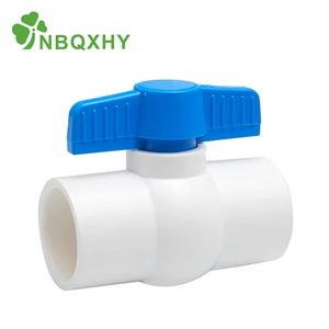 Válvula de Bola de PVC UPVC Estándar ASTM DIN para Suministro de Agua, Válvula de Bola Compacta de 1/2\"-4\" - Product Image 1