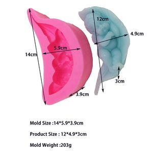 3D sommeil <span class=keywords><strong>ange</strong></span> Silicone bougie moule gâteau mignon aromathérapie mignon bébé savon moule bricolage Fondant chocolat moules - Product Image 3