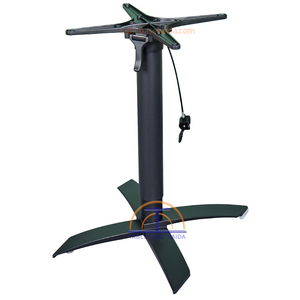 Nueva <span class=keywords><strong>Base</strong></span> Ajustable de Aluminio para Mesa Elevadora de 108 cm con Centro X para Mesa Plegable de Bistro, Patio o Cafetería al Aire Libre - Product Image 1