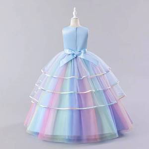 Vestido de Unicornio para Niña con Apliques de Tul y Diadema, Estilo Elegante para Fiestas - Product Image 3