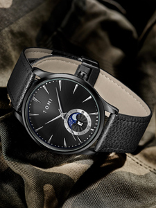 High Quality Men's Quartz <b>Watch</b> Alloy <b>Case</b> Glass Dial Customized Fashion Business PU Band Calendar Wristwatch - Product Image 4