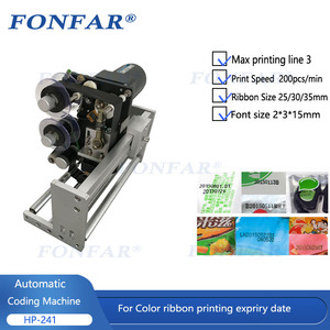 HP-241 Hot Stamping Coding <span class=keywords><strong>Machine</strong></span>/Tự Động Cho Ăn Ngày Điện Tử Máy Tem/Ruy Băng Thực Phẩm Điện Túi Dater - Product Image 2