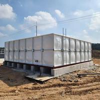 Réservoir d'eau isolé thermiquement en fibre de verre, réservoir de stockage d'eau en panneaux FRP SMC personnalisés pour système HVAC