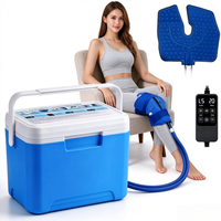 Masseur de compression froide portable pour genoux, 5 niveaux de réglage, refroidisseur à eau glacée avec minuterie numérique pour la récupération musculaire