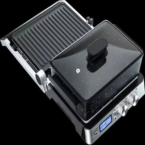 Nueva Parrilla Eléctrica Comercial para Interiores, Diseño Plegable para Campamento, Construcción de Acero Inoxidable, Plancha para Sándwiches sin Humo - Product Image 4