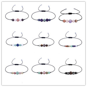 Bracelet ajustable en perles <span class=keywords><strong>de</strong></span> pierre naturelle, fait main, tendance, avec cristaux Chakra, pour <span class=keywords><strong>yoga</strong></span> et méditation, pour femme - Product Image 2