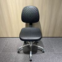 Grande chaise inclinable en cuir PU à section transversale, chaise de bureau rotative avec roulettes, banc de travail pour l'usine de caissier de réception