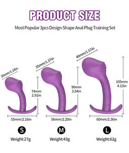 3PCS Japan Mädchen av Erwachsenen Anal Plug Sex Produkte Shop Sexspielzeug Anal Butt Plug für Mann Frauen - Product Image 5