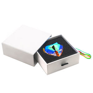 Pingente de cristal com prisma de coração pêssego luz pingente de decoração sol coletor prisma decoração suspensa arco-íris - Product Image 6