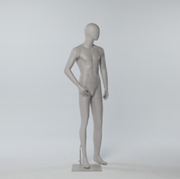 Mannequin Homme Gris pour Présentoir de Magasin Mannequin Debout Pose