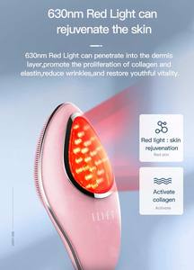 Escova Facial LED Inteligente-Terapia de Luz Amarela/Vermelha/Azul e Vibração Sônica, Suave para Pele Sensível - Product Image 3