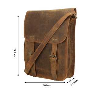 Genuine Leather High Quality Fashion Messenger Travel <b>Laptop</b> Sleeve Bag with Adjustable Strap - Product Image 3
