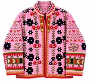 Premium Pink <b>Velvet</b> Handmade Bomber <b>Jacket</b> <b>Women</b> Ethnic Boho Quick Dry Breathable Winter Full Sleeve B2B Wholesale - Product Image 6