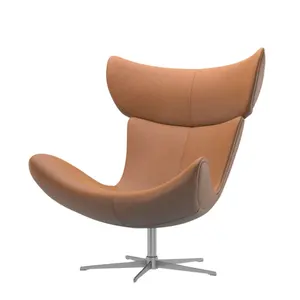 Grosir kursi-Furnitur Desainer Modern Serat Kaca Kulit Ruang Santai Ruang Tamu Rumah Aksen Furnitur Imola Lengan Kursi