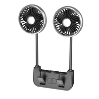 2025 F312 ventilateur de voiture USB avec tuyau flexible à double tête pour modèle Y nouveau 3 siège arrière nouveau modèle de conception avec crochets accessoire de voiture