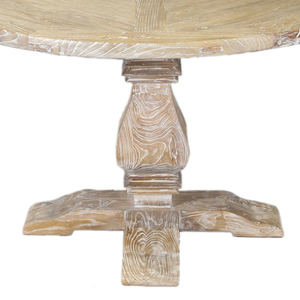 European Style Commercial Furniture Rustic Vintage Reclaimed Big Belly <strong>Round</strong> <strong>Pine</strong> Solid Wooden Dining <strong>Table</strong> - Product Image 2