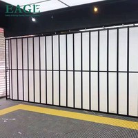Portes transparentes de volet d'écran d'accordéon de polycarbonate en plastique d'aluminium commercial diviseur de pièce pliant intérieur