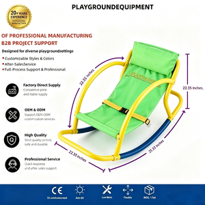 Silla Mecedora para Bebés, Asiento de Equilibrio para Bebés, Juguete Sensorial de Educación Temprana, Verde Amarillo, para el Hogar, Guardería y Exteriores - Product Image 2