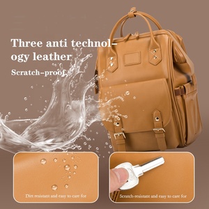RAYLON - <span class=keywords><strong>Mochila</strong></span> de Pañales Personalizada, Portátil, de Gran Capacidad, de PU, para Mamá y Bebé, Impermeable, para Viajes, Elegante, para Cochecito - Product Image 5