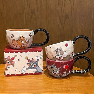 แก้วเซรามิกทอมแอนด์เจอร์รี่พร้อมหูจับ ดีไซน์การ์ตูน สำหรับกาแฟ ชา อาหารเช้า ใช้แก้วเดี่ยว บรรจุกล่องของขวัญ - Product Image 5