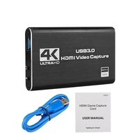 Boîtier d'Enregistrement et de Diffusion en Direct de Jeux 4K 30 Hz USB 3.0, Carte de Capture Vidéo HDMI 4K pour Xbox PS4 Wii Nintendo Switch