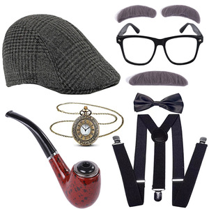 Cosplay grand-père Performance perruque costume perruques barbe lunettes béquille vieil <span class=keywords><strong>homme</strong></span> habiller vêtements Halloween accessoires accessoires - Product Image 6
