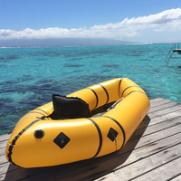 Kayak gonflable pas cher pour 2 personnes en PVC ou TPU, bateau packraft ultraléger, packraft pour eaux vives avec pagaie