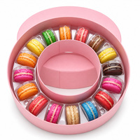 Boîte de présentation de macarons en PET transparent à 16 cavités, emballage blister, conteneur écologique en plastique pour biscuits