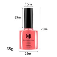 MJ marque bouteille colorée 96 couleurs 10ml uv gel vernis à ongles ensemble 12 couleurs/ensemble uv gel vernis à ongles