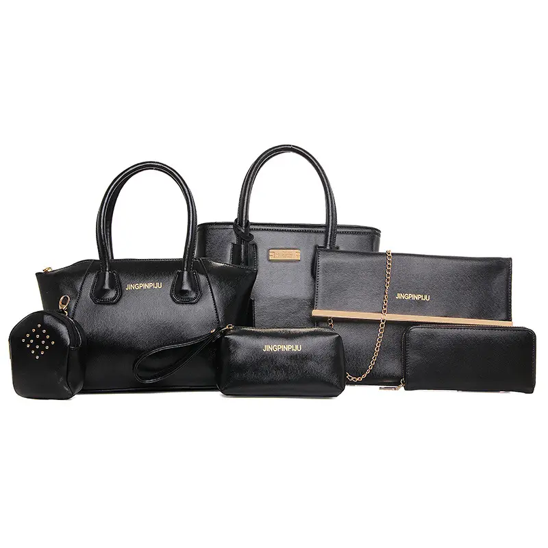 Angel Kiss Luxuriöses drei dimensionales sechsteiliges Handtaschen-Set, einschl ießlich Geldbörsen-Make-up usw. Voll ausgestattet