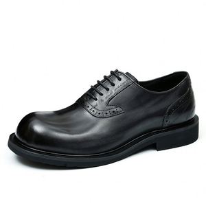 New Color-able Leather <b>Shoes</b> Breathable Durable Oxford Lace-Up Business Casual <b>Shoes</b> <b>Height</b> <b>Increasing</b> Feature Autumn Waterproof - Product Image 5