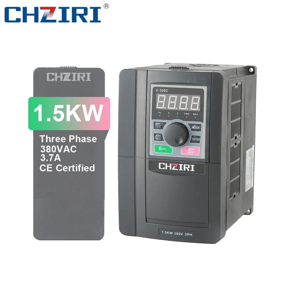 CHZIRI 1.5kW 380VAC 3.7A ventole trifase convertitore a bassa frequenza inverter vfd