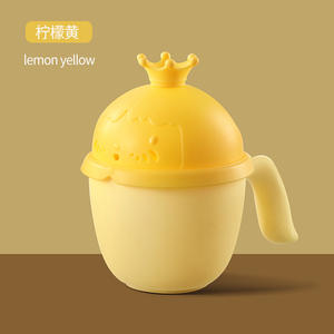 Taza de champú para bebé con tapa, forma de corona, cuchara de plástico rosa para baño de recién nacidos de 0 a 12 meses - Product Image 4