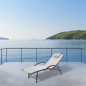 Mode Moderne Classique Blanc Piscine Plage Soleil Chaise longue Mobilier D'extérieur Blanc Chaise Longue - Product Image 2