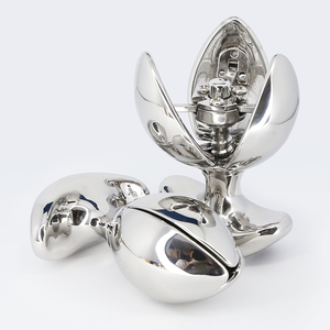 Lotus Argenté <span class=keywords><strong>Plug</strong></span> <span class=keywords><strong>Anal</strong></span> Verrou de Chasteté Verrouillage Ouverture et Fermeture Expander Appareil de Contrôle <span class=keywords><strong>Anal</strong></span> Hommes et Femmes Alternative à la Masturbation - Product Image 5
