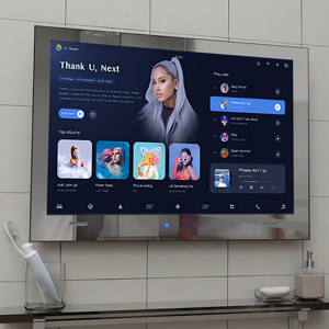 Pantalla Táctil 4k Directo de Fábrica, Pantalla para Hotel, Pantalla Táctil Inteligente con Iluminación LED para Baño - Product Image 1