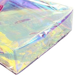 Sac organisateur de cosmétiques en PVC transparent personnalisé avec poignée en corde, réutilisable, design tendance, logo personnalisé, certifié ISO, épaisseur 0,2 mm - Product Image 5