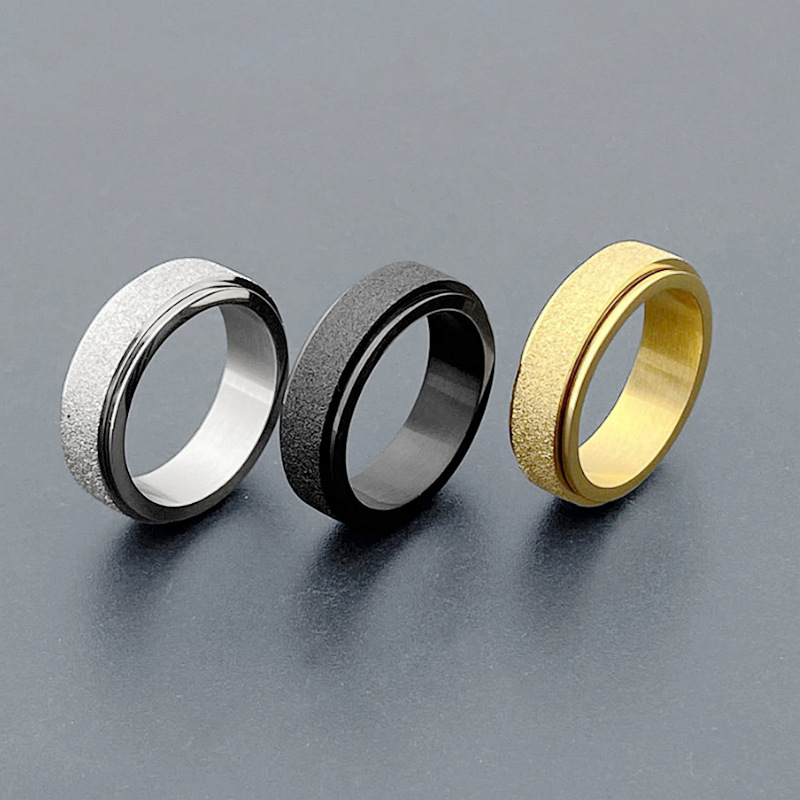 Tarnish Free 8MM Rotatable Ring Custom