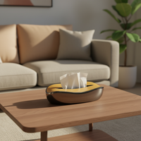 Boîte à mouchoirs ovale en acier inoxydable poli moderne et support, artisanat métallique de luxe pour la maison, le bureau et l'hôtel