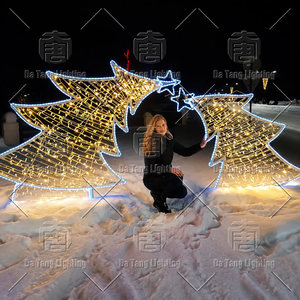 Modern Christmas Archway Motif <b>Light</b> LED Outdoor Decoration For City Lighting Project - Product Image 2