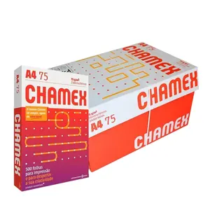 Papel亚硫酸盐，Chamex，A4，75 Gramas，Branco，Caixa com 5 Pacotes de 500 folas