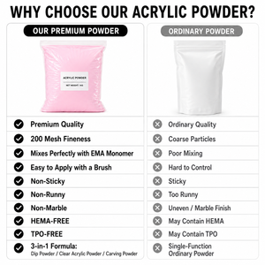 Poudre acrylique pour ongles <span class=keywords><strong>de</strong></span> qualité supérieure, couleur rose beurré, blanc transparent, multicolore, non collante, pour usage professionnel en salon, en vrac, en sac <span class=keywords><strong>de</strong></span> KG - Product Image 3