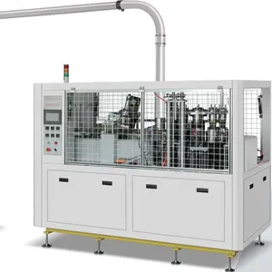 Machine de formage de gobelets en papier à grande vitesse entièrement automatique à dix stations
