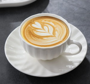 Ensemble <span class=keywords><strong>de</strong></span> tasses et soucoupes à café en porcelaine 6OZ pour restaurant, résistant au four, écologique, <span class=keywords><strong>vaisselle</strong></span> personnalisable en gros avec logo pour café, <span class=keywords><strong>thé</strong></span> et eau - Product Image 2