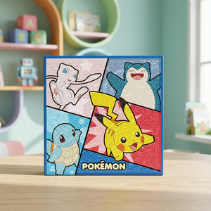 Kit de Pintura de Diamantes 5D DIY con Diseño de Pokémon Saltando, 25x25cm, Coreano, Cobertura Total, Punto de Cruz, Manualidades, Distribuidor Mayorista - Product Image 3