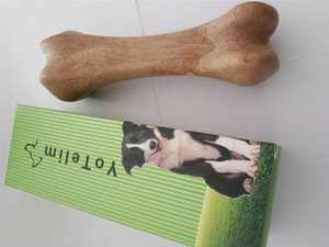 Juguete de hueso para masticar para perros, hueso de la suerte duradero para masticar, mascarillas agresivas, sabor a bacón Real - Product Image 2