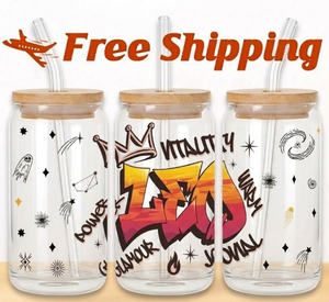 Free Shipping China Factory UV DTF Cup Wraps Custom Zodiac Leo Decals 3D Waterproof Stickers for Tumblers DIY Decals - Product Image 1