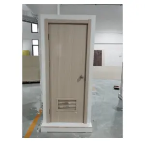 2024 conception populaire asiatique fenêtre-shadrs stores feuille de PVC wrap WPC porte persienne utilisant pour porte intérieure de salle de bain